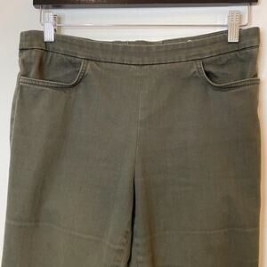 J.Crew Dannie Jeans Back Zipper Cropped Stretch Trip Dark Loden Olive Green 8